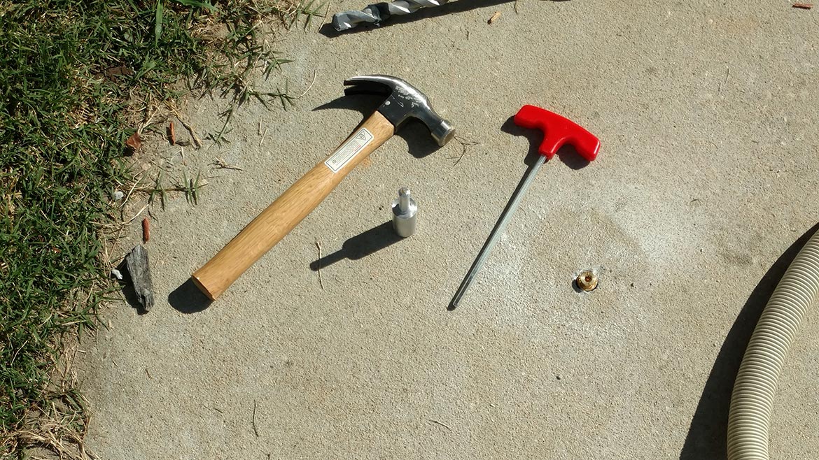 First anchor hole done